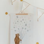 Poster Bär Fingerabdrücke A4 / A3 / A2