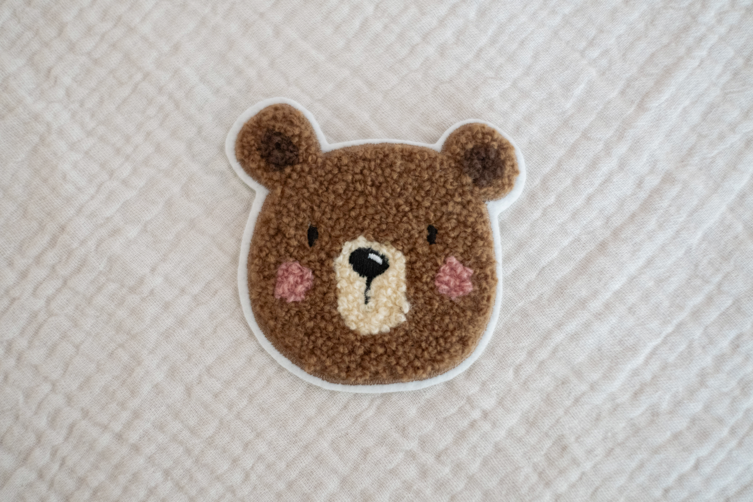 Hej Hanni Bügelpatch Bär Chenillepatch 6,5cm hoch