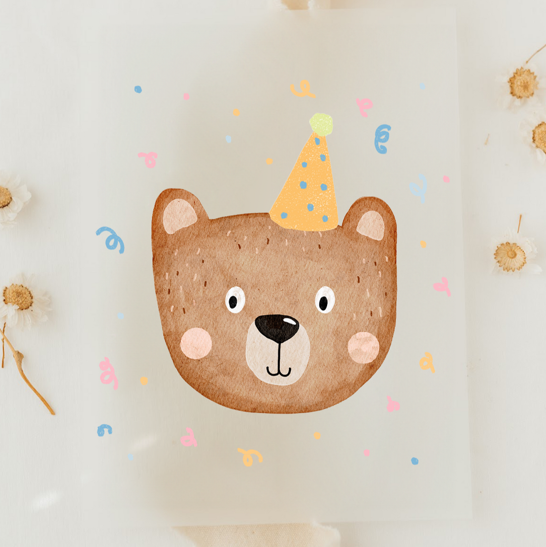 Hej Hanni Bügelbild Geburtstag Bär