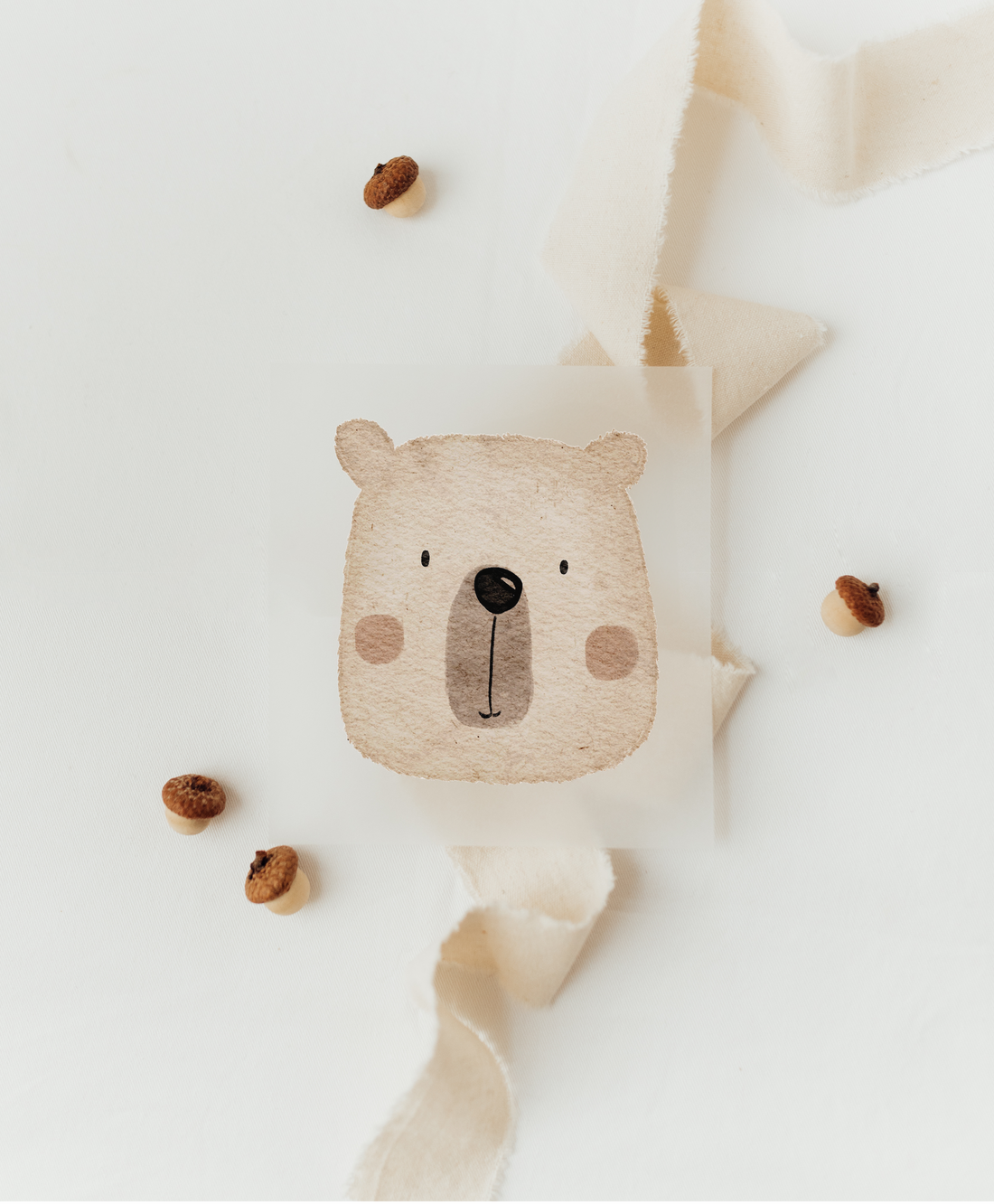 Hej Hanni Bügelbild Bär Gesicht