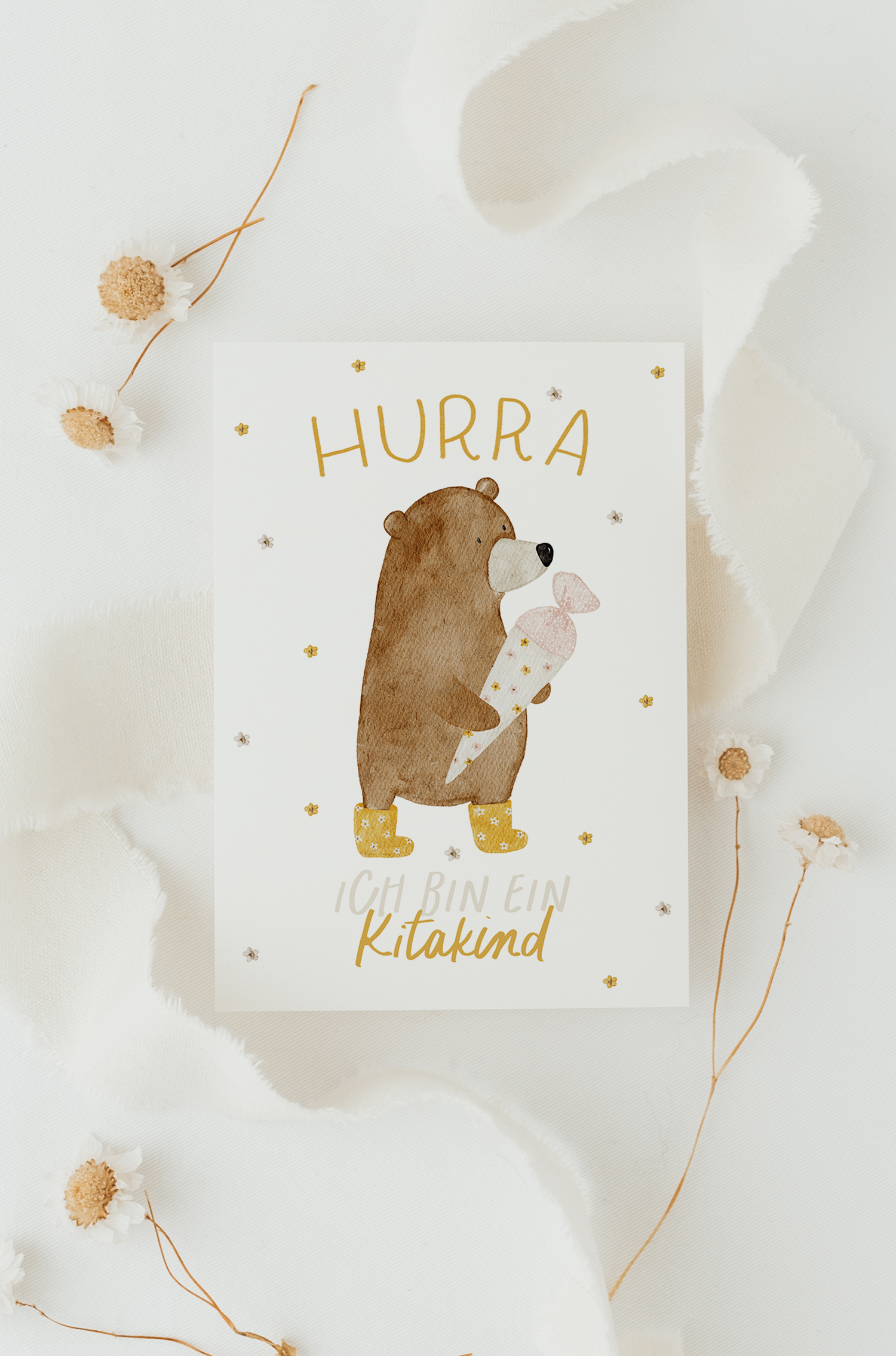 Hej Hanni Postkarte Kitakind Maus