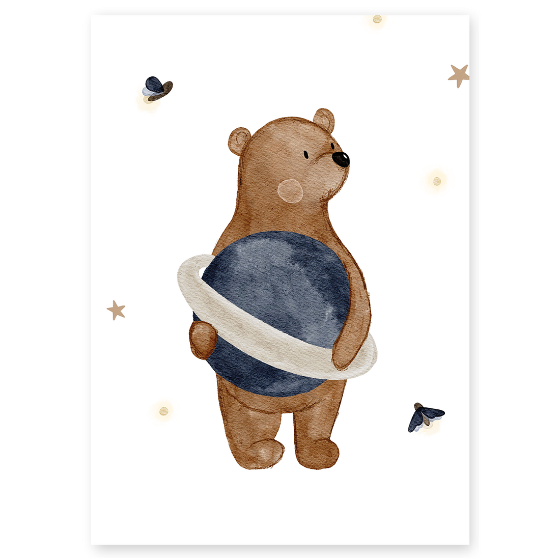 Kinderposter Bär Planet