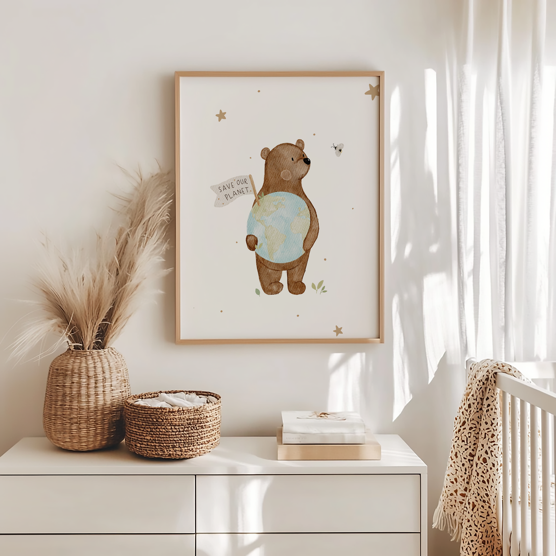 Kinderposter Bär Save our Planet