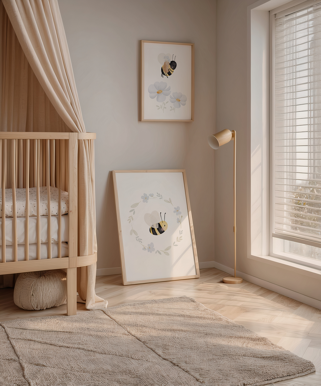 Kinderposter Biene Rucksack