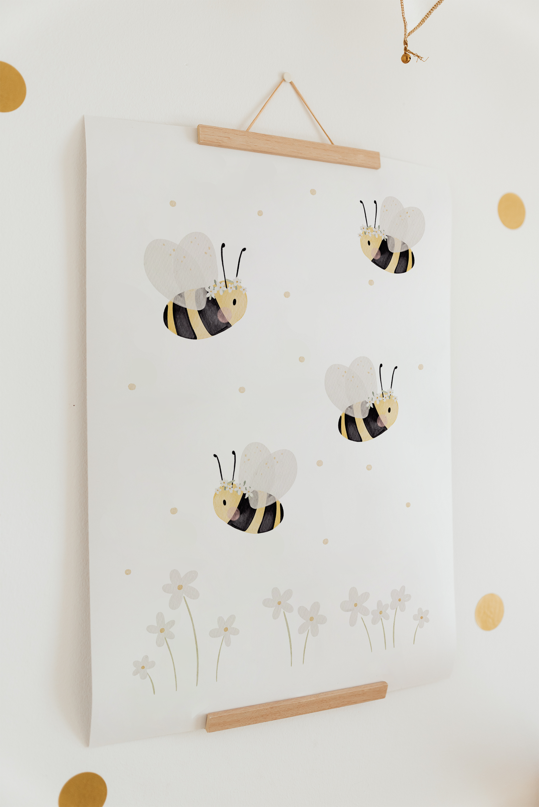 Posterset Biene, Blume &amp; Bär A4 &amp; A3