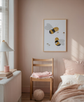 Kinderposter Bienen Kaffee inkl. Rahmen