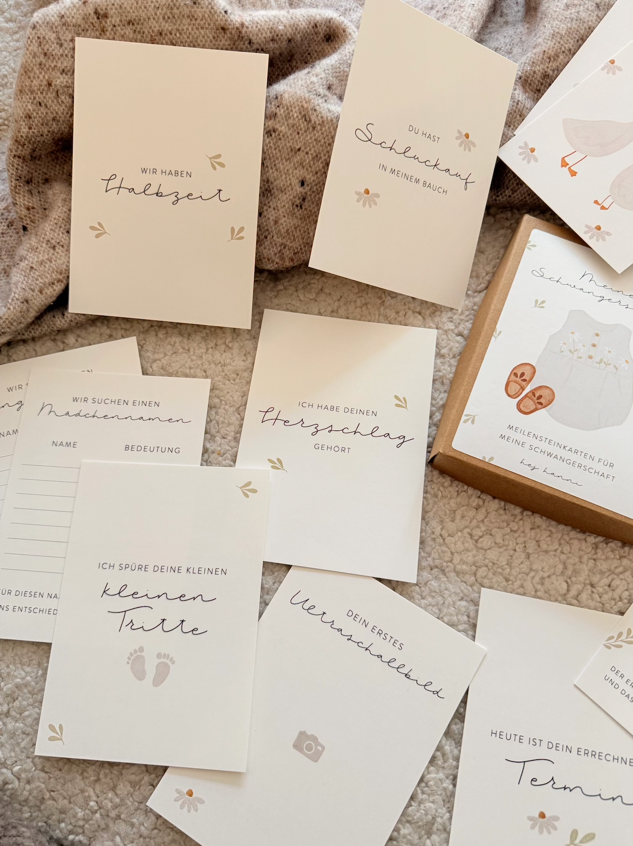 Hej Hanni Meilensteinkarten Schwangerschaft