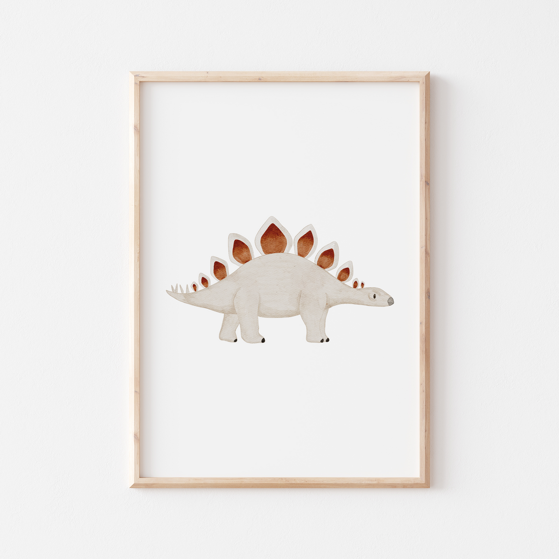 Poster Dinosaurier Stegosaurus A4