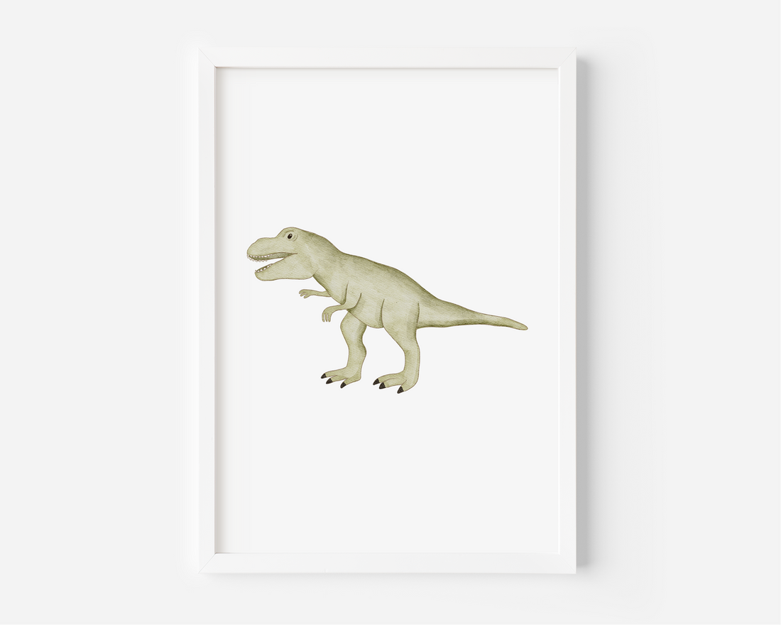Kinderposter Dinosaurier - T-Rex inkl. Rahmen