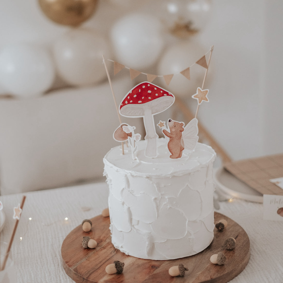 Hej Hanni Caketopper Pilzbär