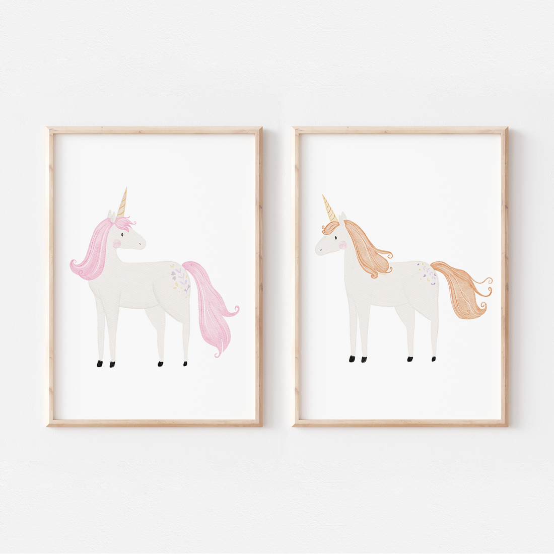 Hej Hanni Posterset Einhorn A4