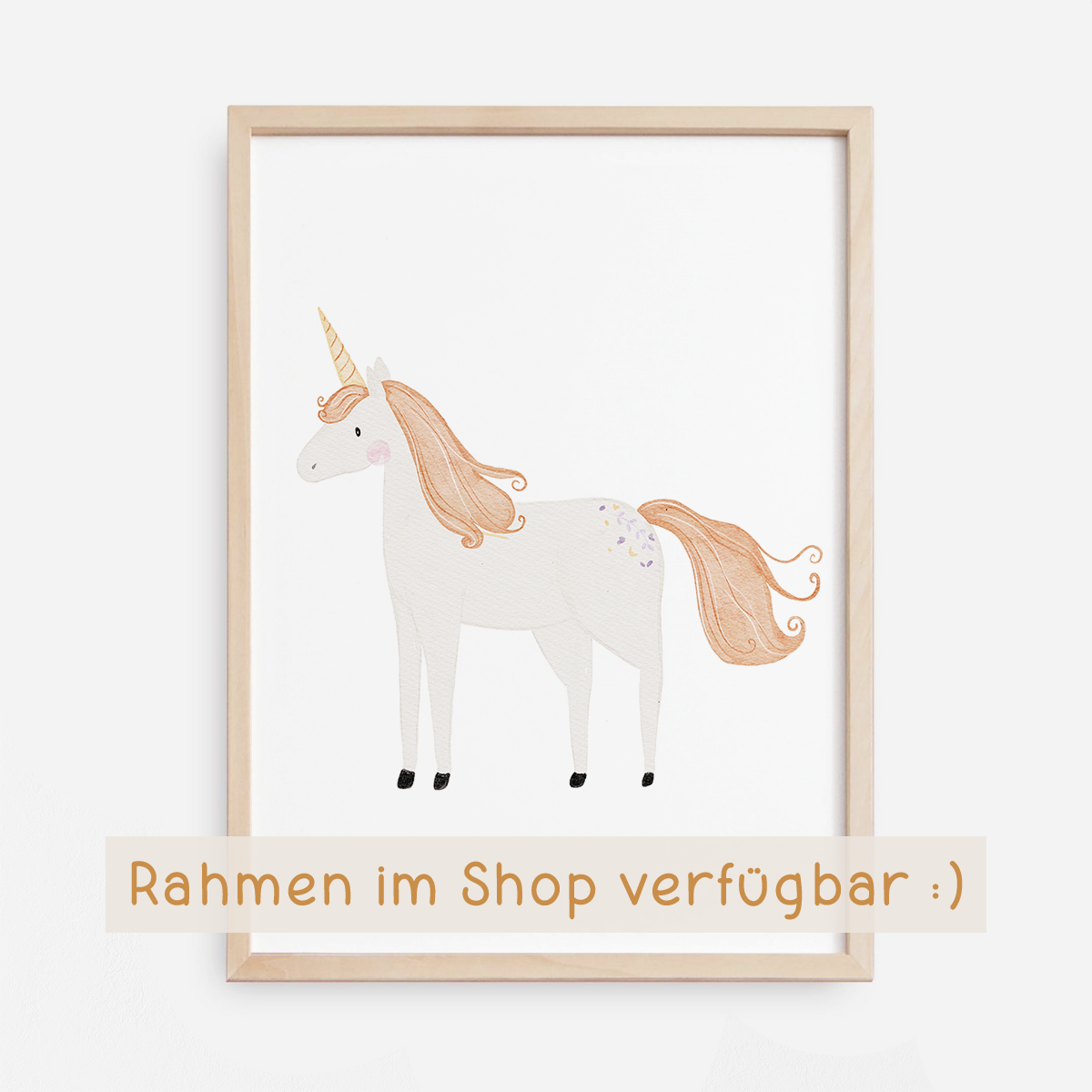 Hej Hanni Posterset Einhorn A4