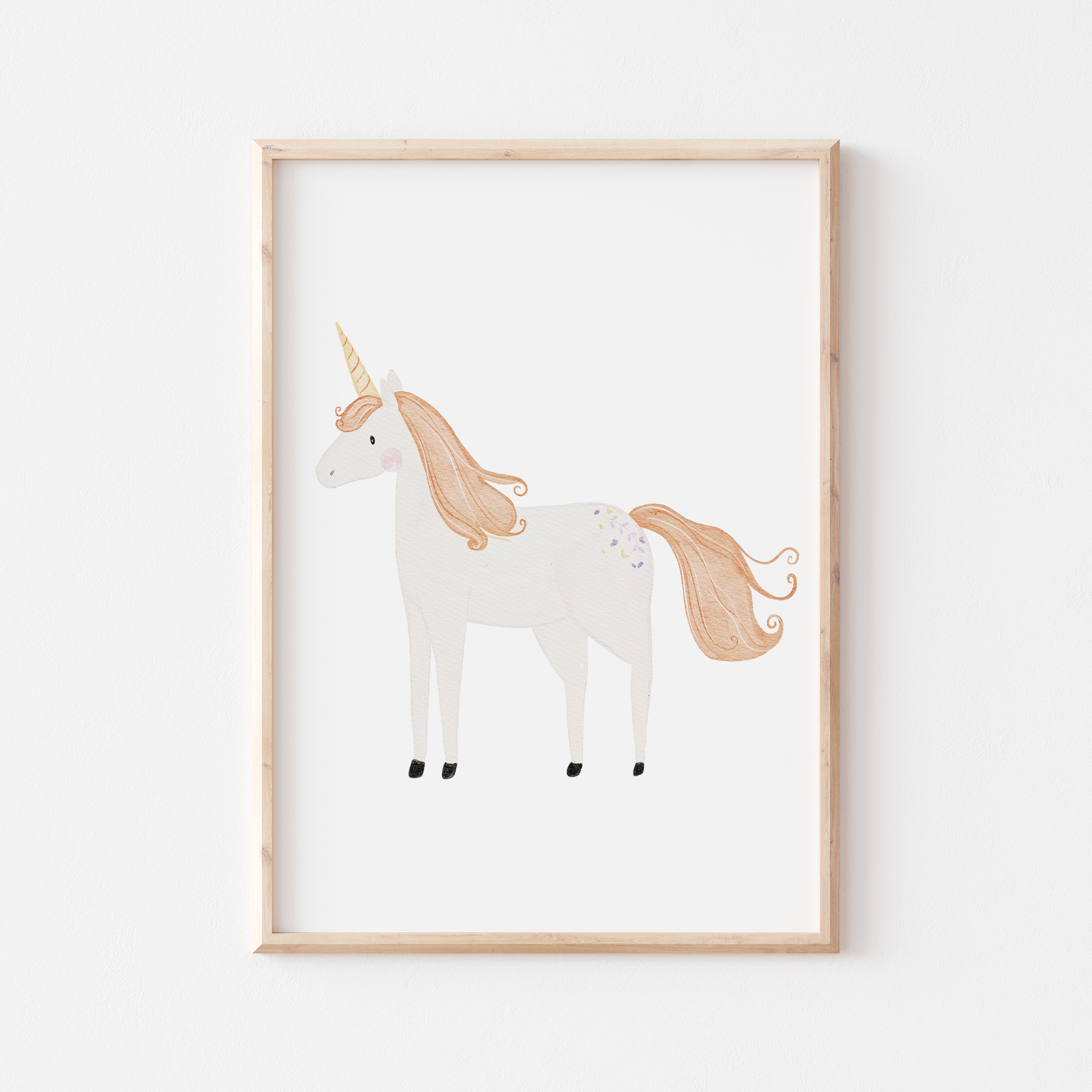 Hej Hanni Posterset Einhorn A4