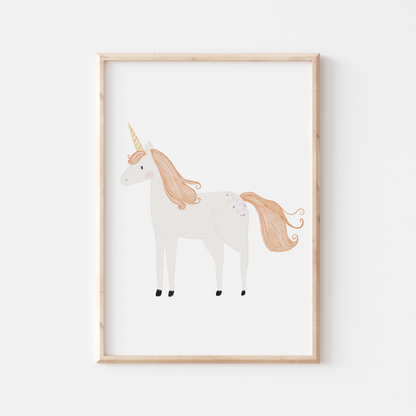 Hej Hanni Posterset Einhorn A4