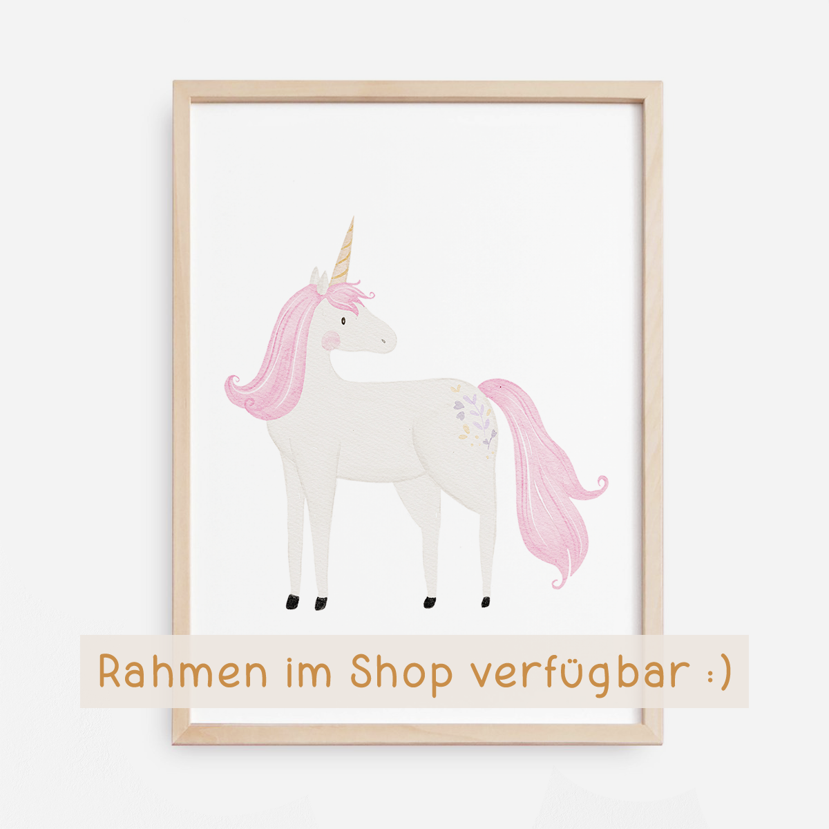 Hej Hanni Posterset Einhorn A4