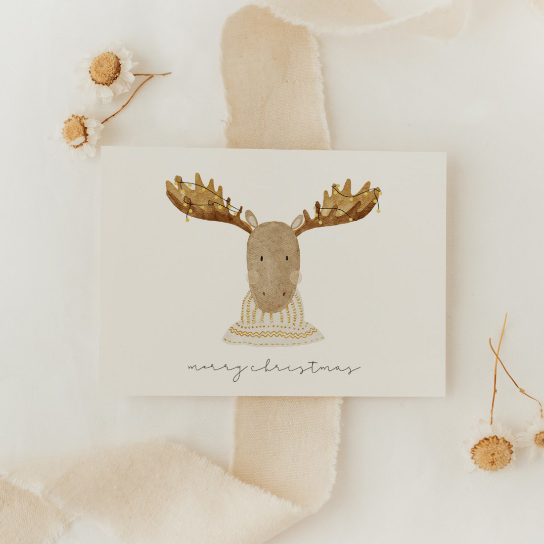 Hej Hanni Weihnachtskarte Elch