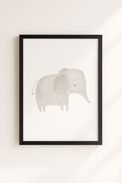 Kinderposter Safaritiere Elefant