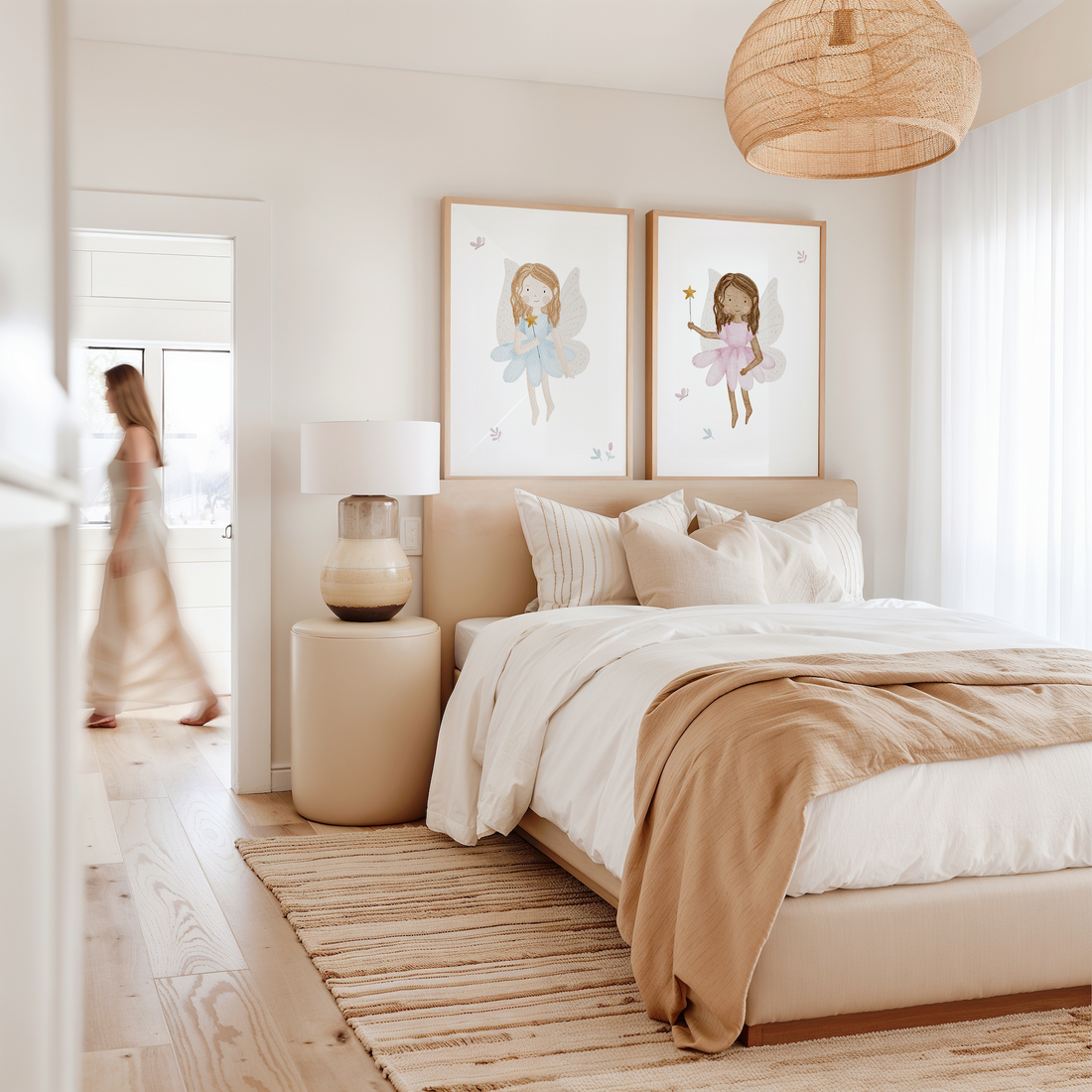 Kinderposter Fee rosa