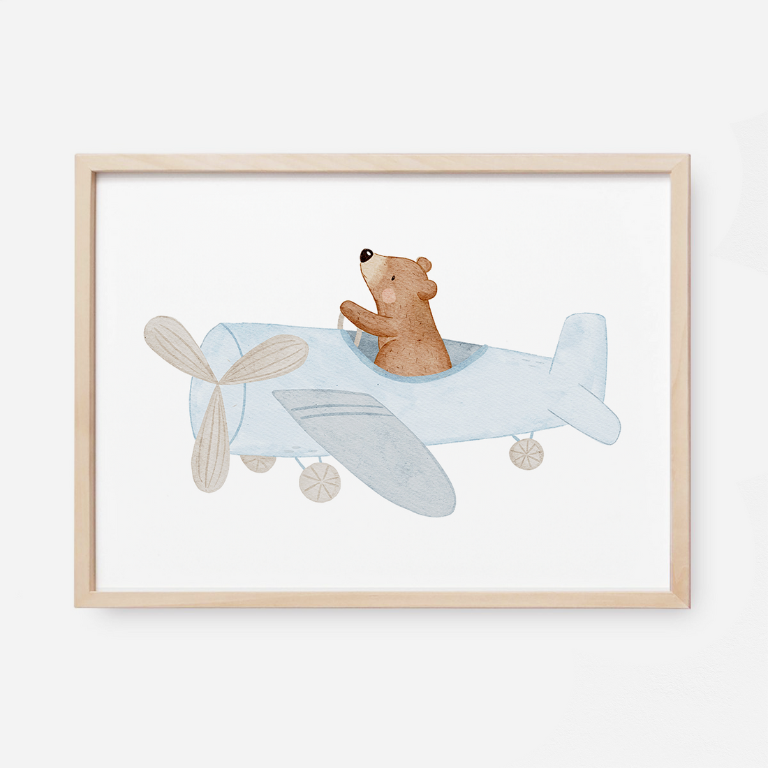 Kinderposter Fliegerbär