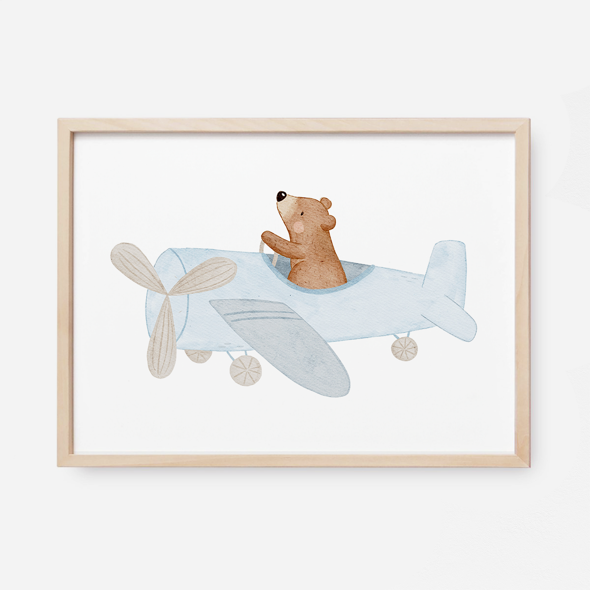 Kinderposter Fliegerbär