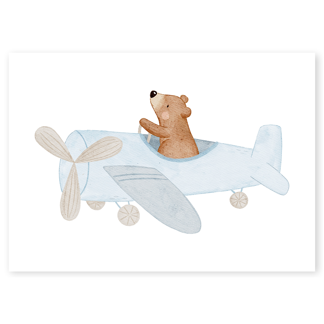 Kinderposter Fliegerbär