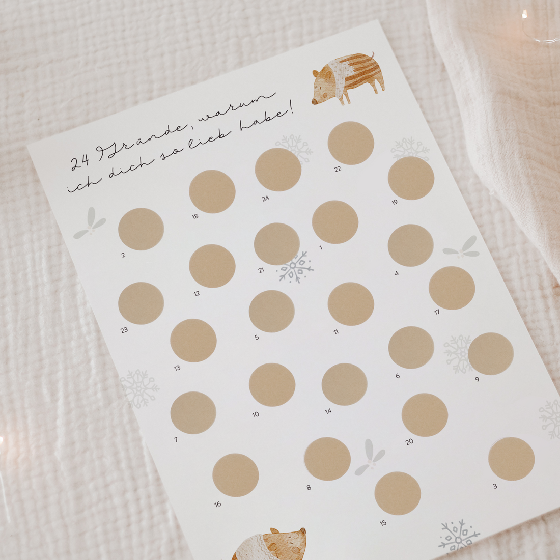 Hej Hanni Adventskalender zum Freirubbeln Frischling