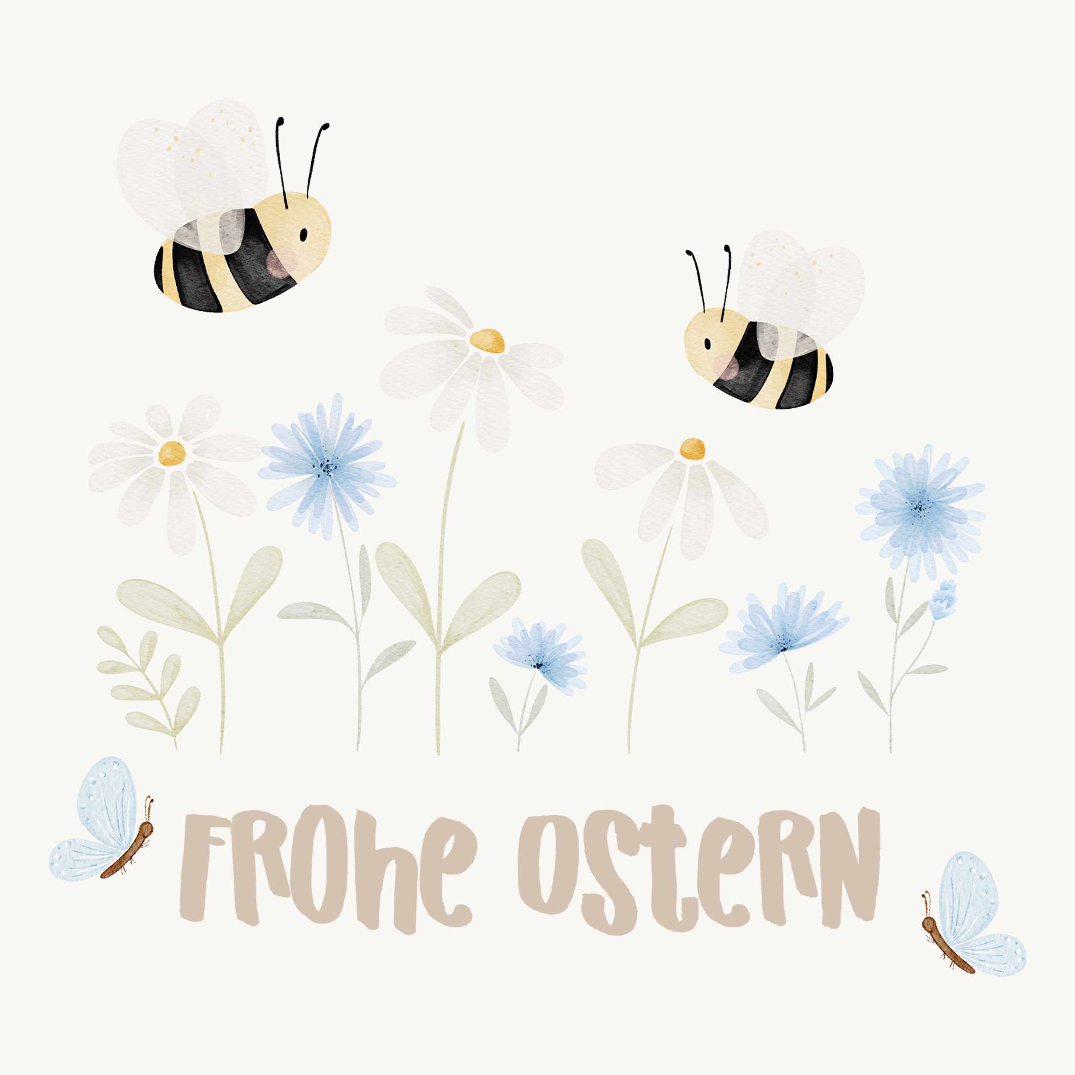 Hej Hanni Bügelbild Frühling Frohe Ostern