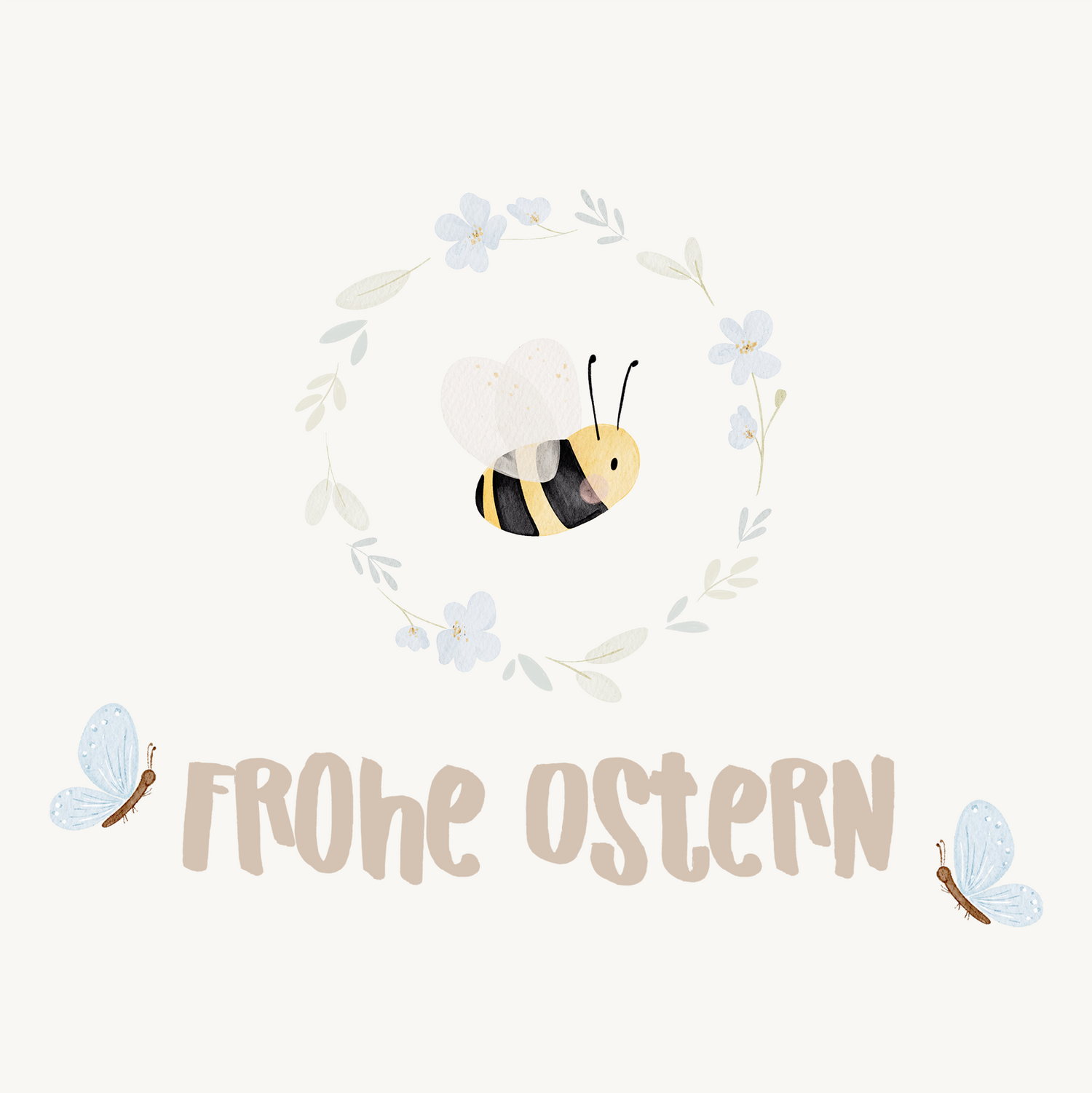 Hej Hanni Bügelbild Frühling Frohe Ostern