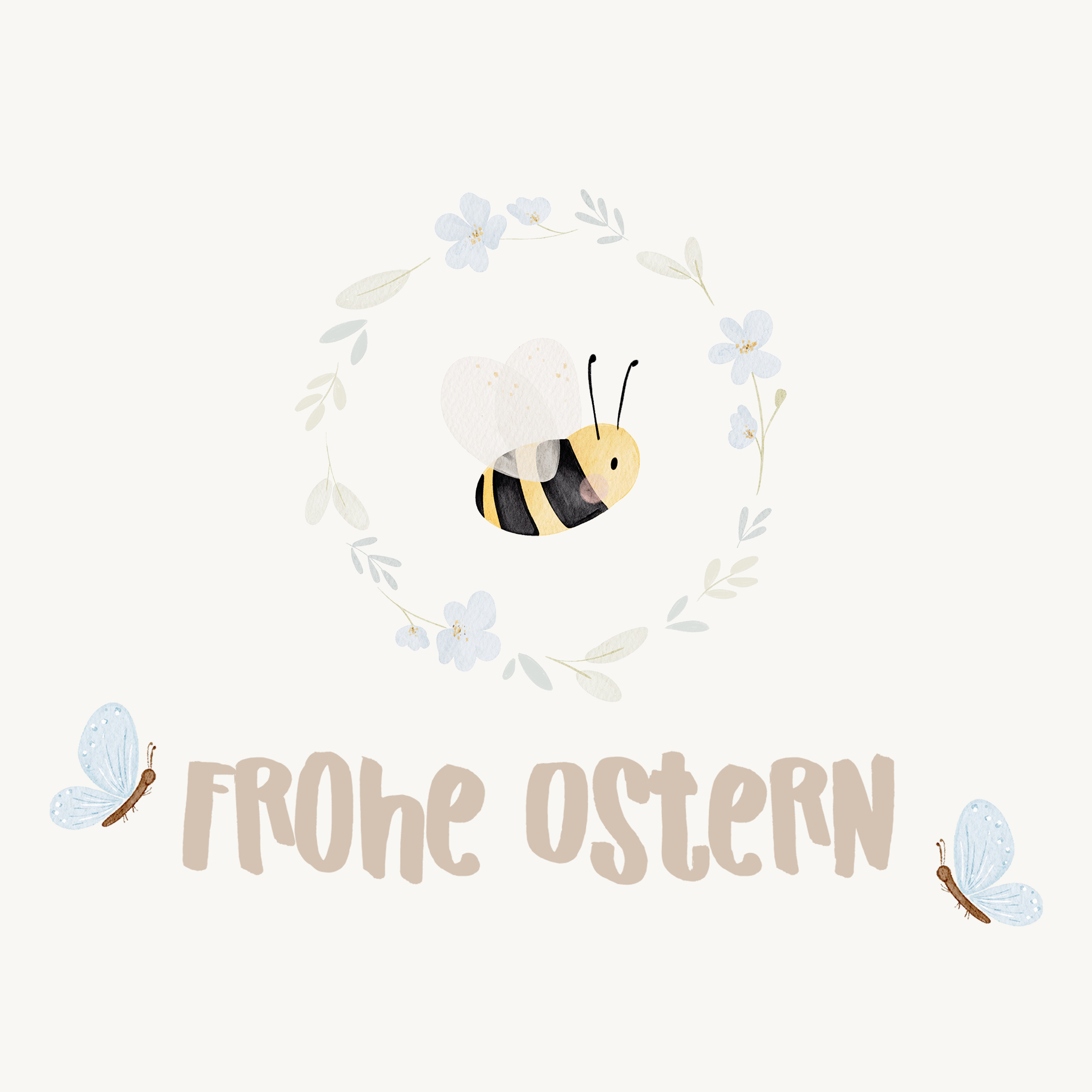 Hej Hanni Bügelbild Frühling Frohe Ostern