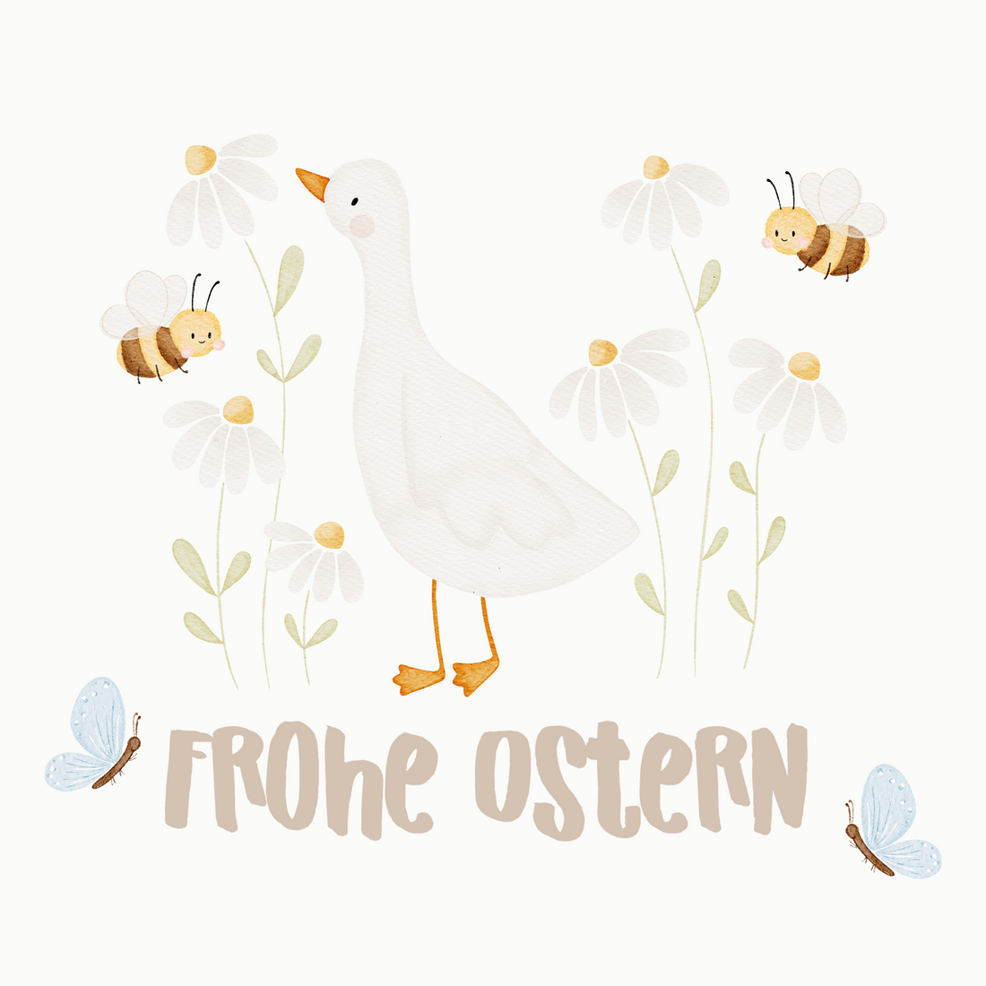Hej Hanni Bügelbild Frühling Frohe Ostern