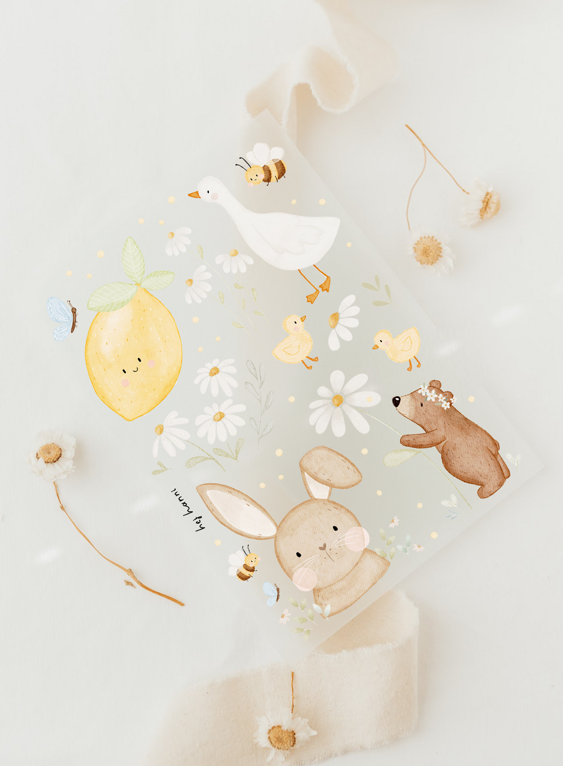 Hej Hanni Bügelbilderset Frühlingsmotive gemischt A5