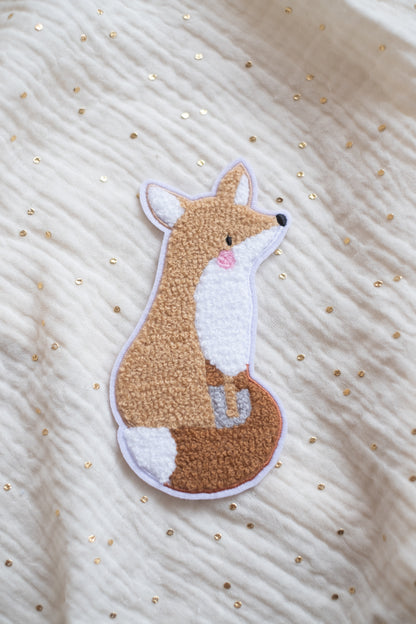 Hej Hanni Patch flauschig Fuchs braun Chenillepatch 12cm hoch