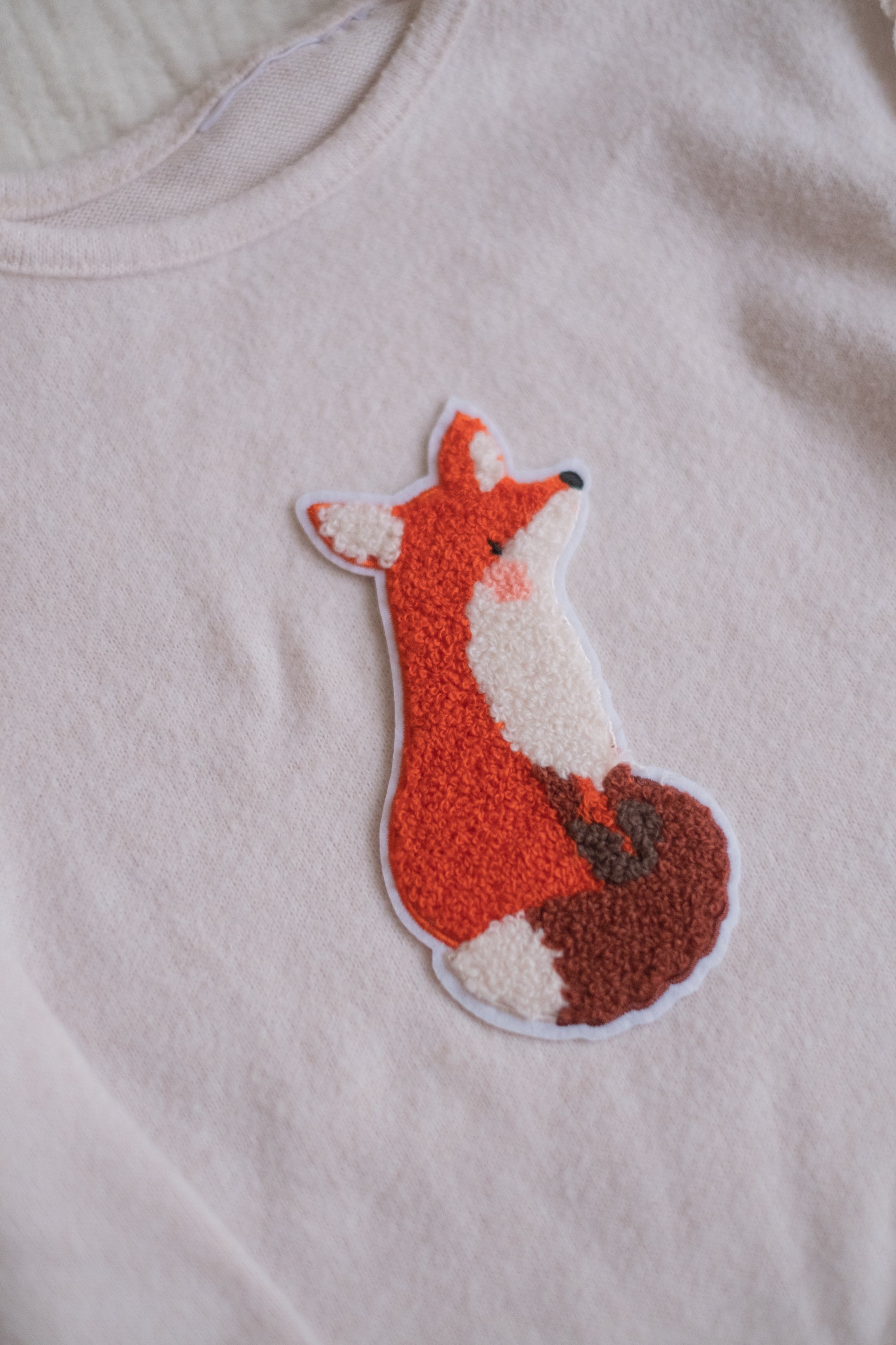 Bügelpatch Fuchs orange Chenillepatch 12cm hoch