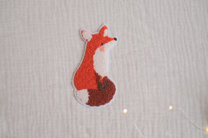 Bügelpatch Fuchs orange Chenillepatch 12cm hoch