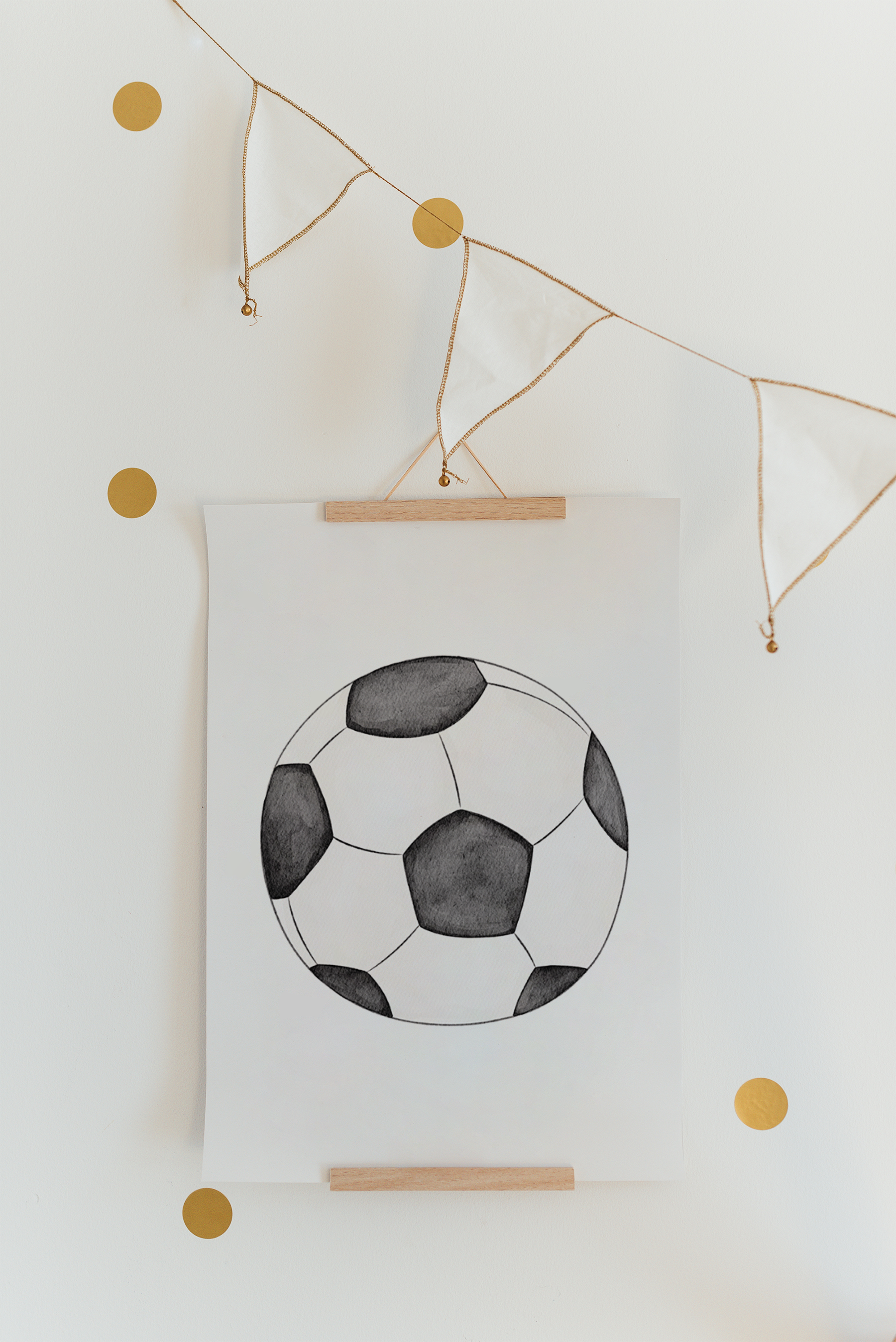 Poster Fußballbär A4