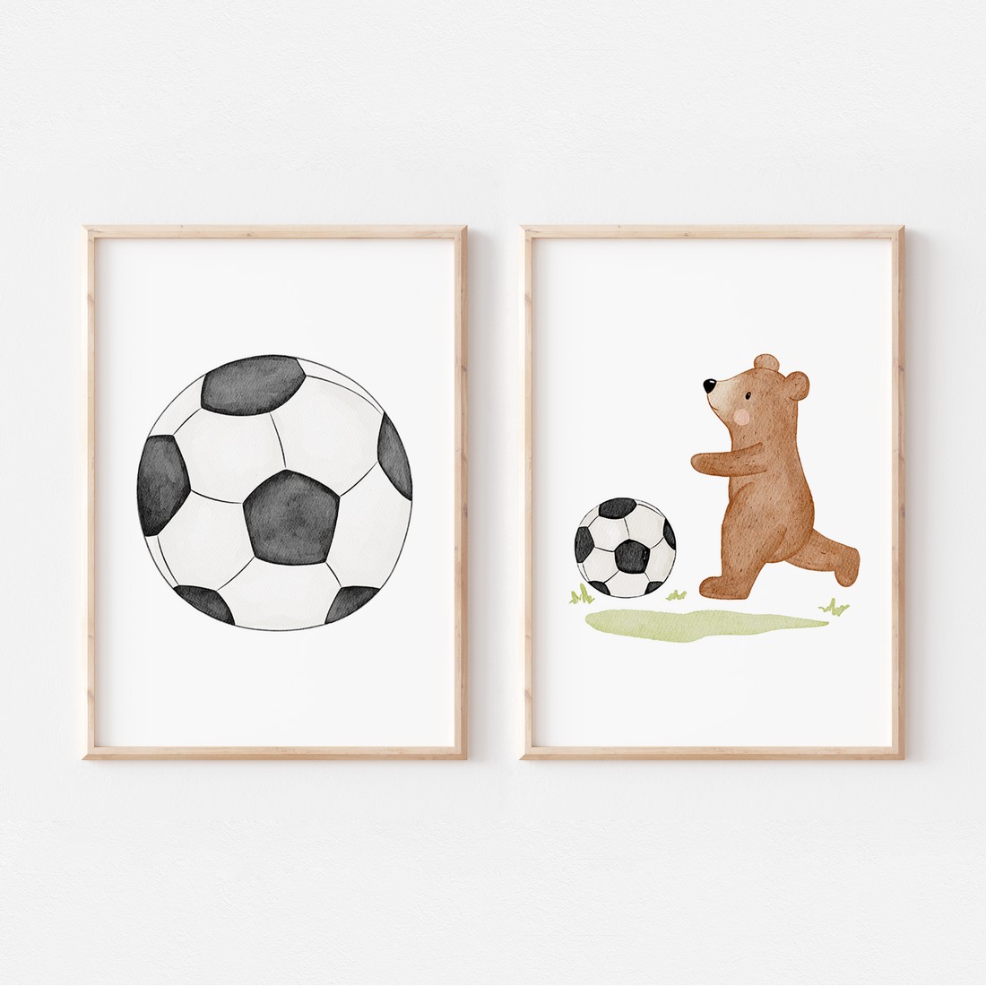 Hej Hanni Posterset Fußballbär A4