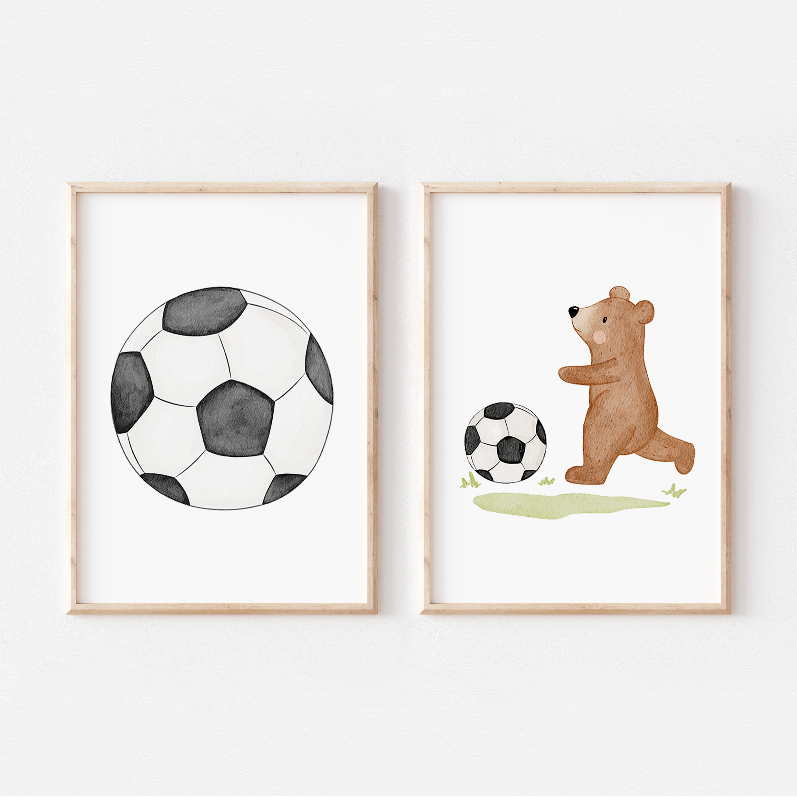 Hej Hanni Posterset Fußballbär A4