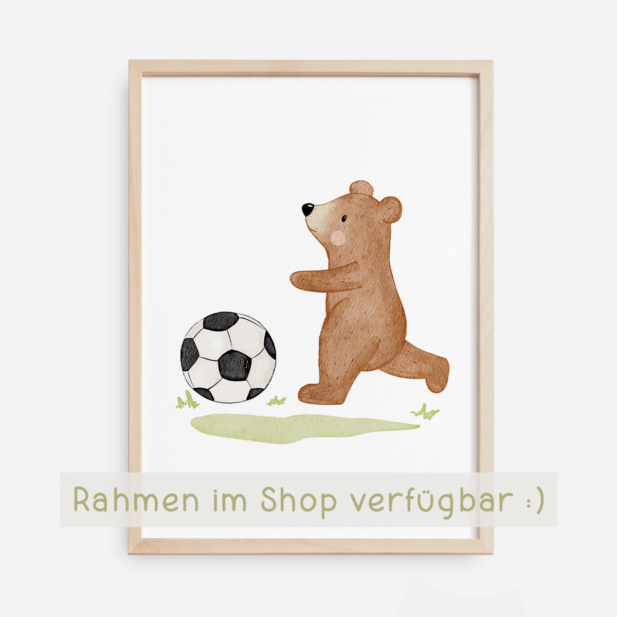 Poster Fußballbär A4