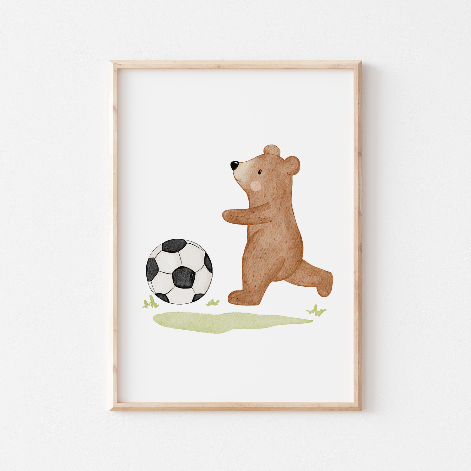 Poster Fußballbär A4