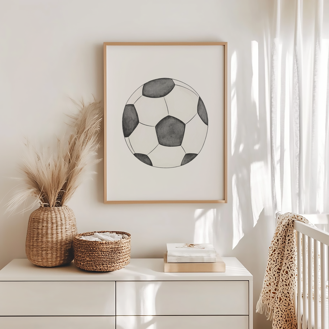 Kinderposter Fußball inkl. Rahmen