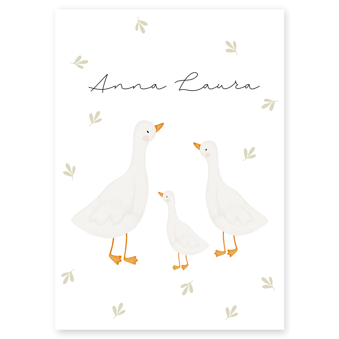 Kinderposter Name Gänse