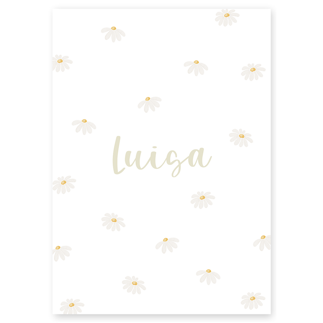 Kinderposter Name Gänseblümchen