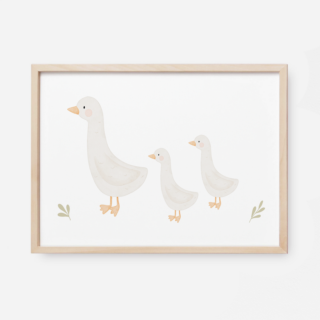 Kinderposter Gänsefamilie 1-2