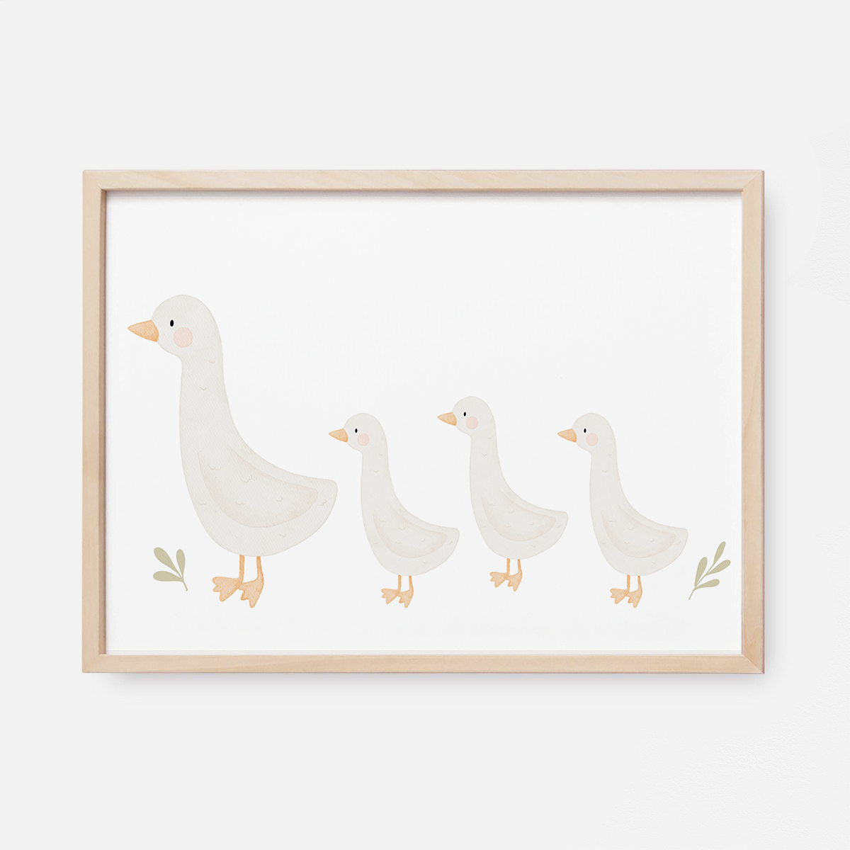 Kinderposter Gänsefamilie 1-3