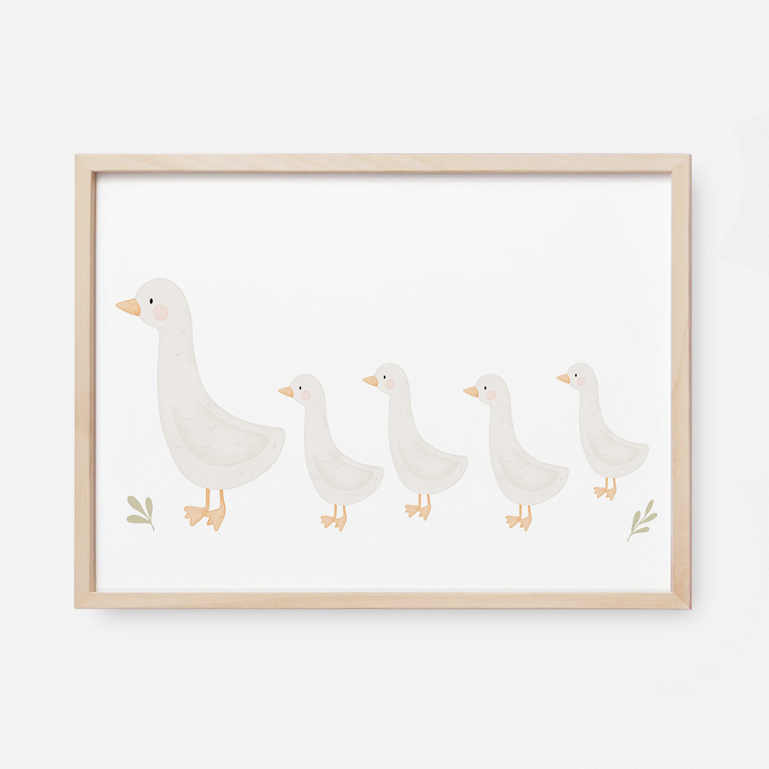 Kinderposter Gänsefamilie 1-4