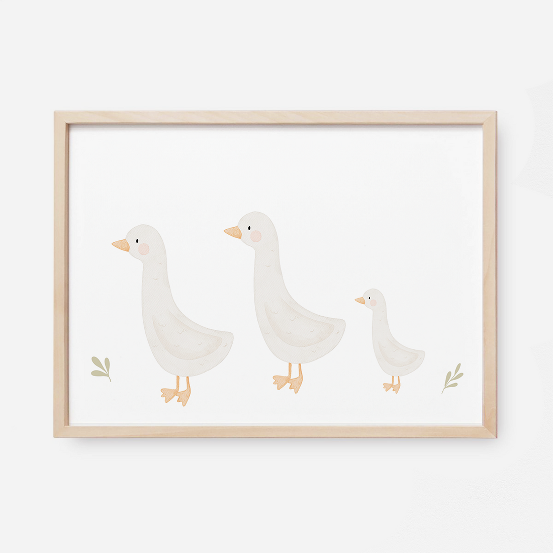 Kinderposter Gänsefamilie 2-1