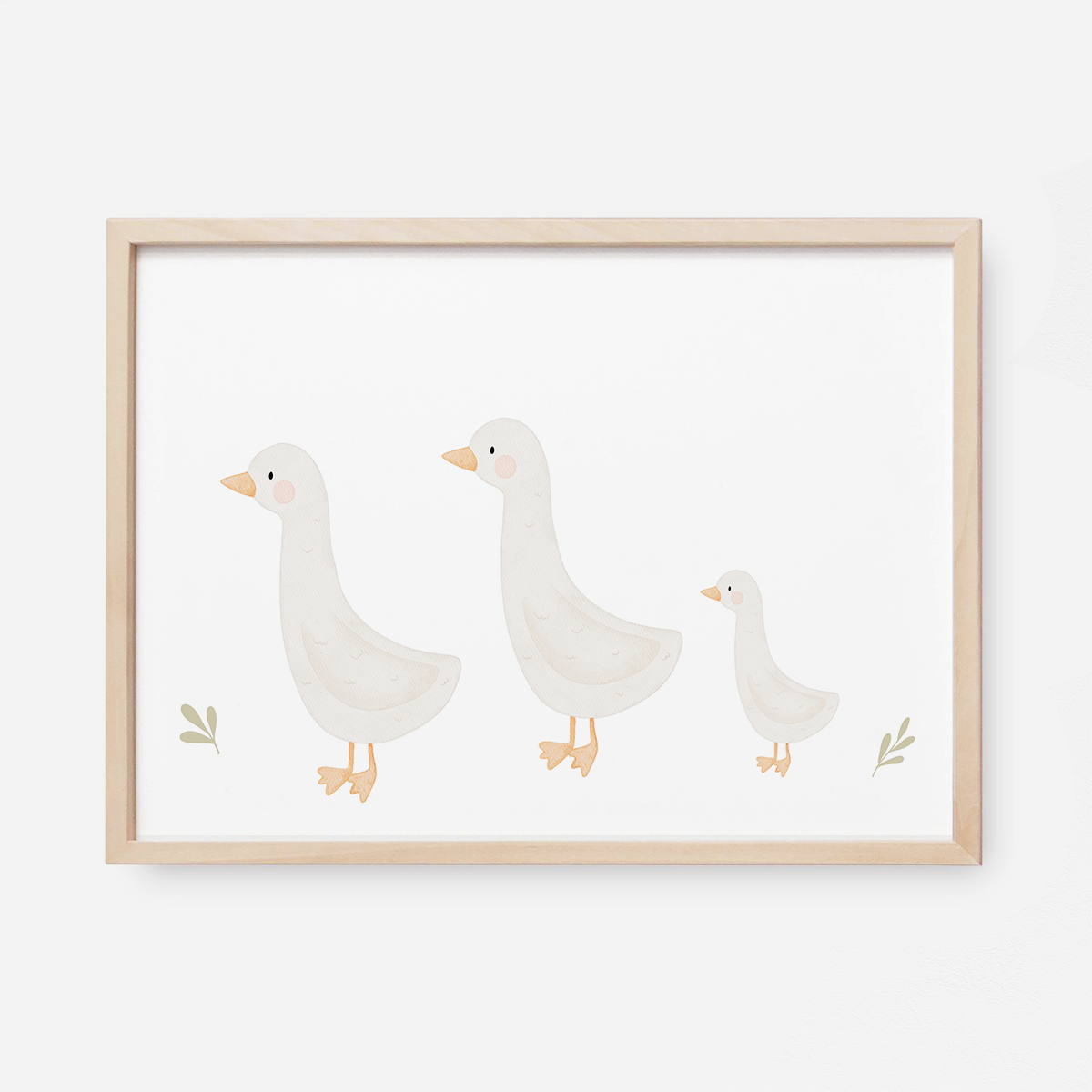 Kinderposter Gänsefamilie 2-1