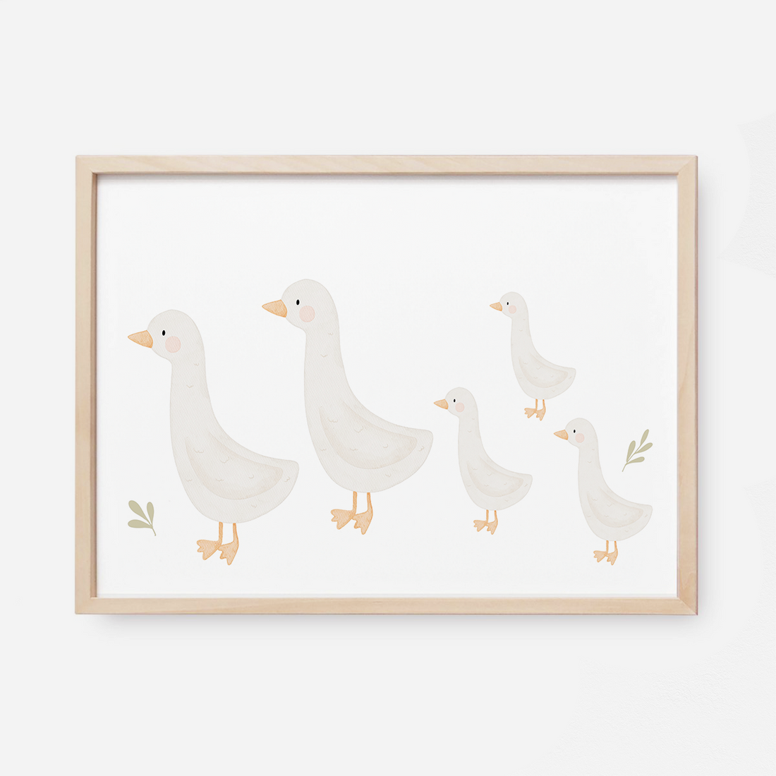 Kinderposter Gänsefamilie 2-3