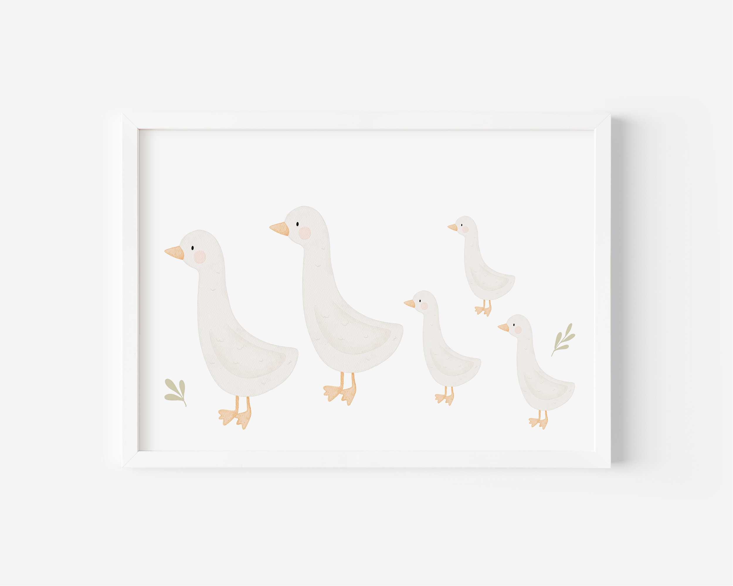 Kinderposter Gänsefamilie 2-3