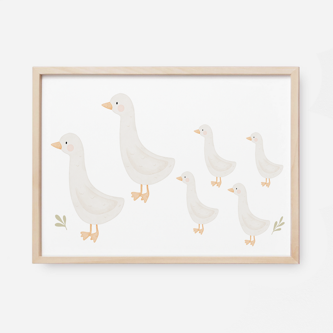 Kinderposter Gänsefamilie 2-4